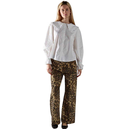 White - Lifestyle - Glamorous Womens-Ladies Statement Collar Blouse