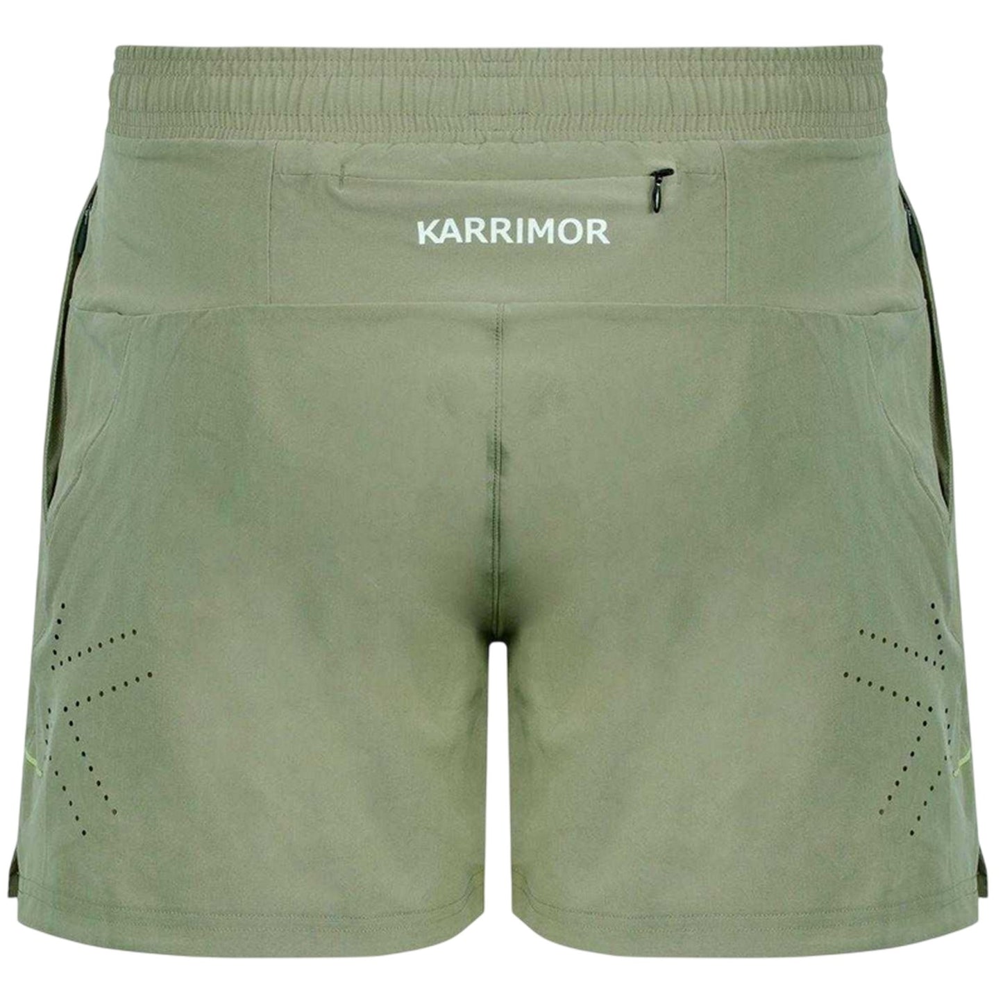 Olive - Back - Karrimor Mens Trial Performance Running Shorts