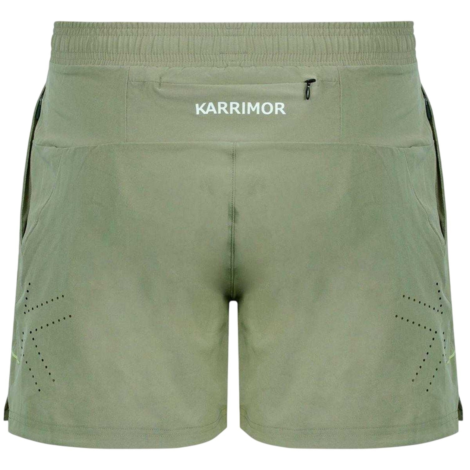 Olive - Back - Karrimor Mens Trial Performance Running Shorts