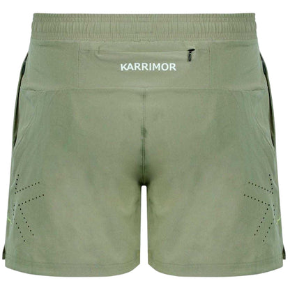 Olive - Back - Karrimor Mens Trial Performance Running Shorts