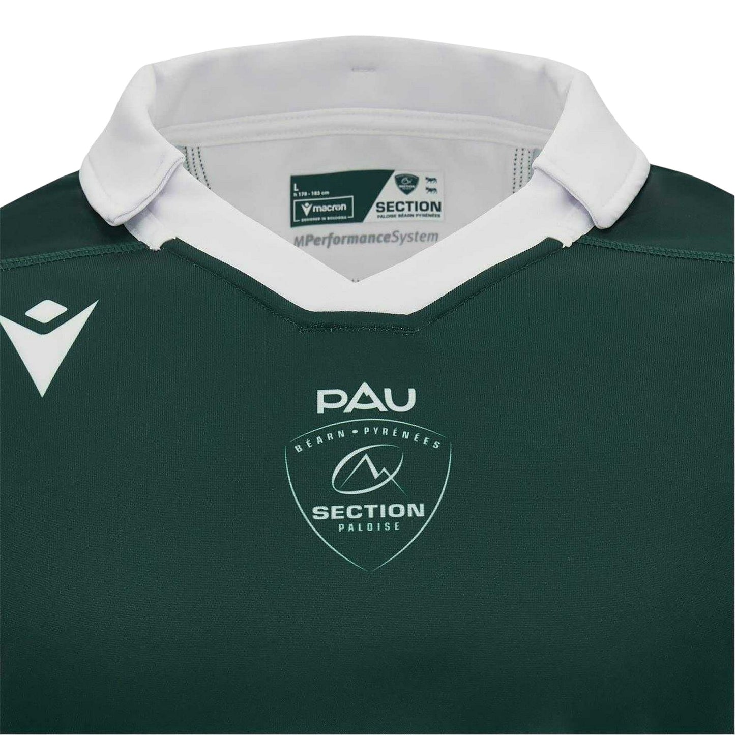 Green - Side - Section Paloise Unisex Adult 2023-24 Macron Rugby Shirt