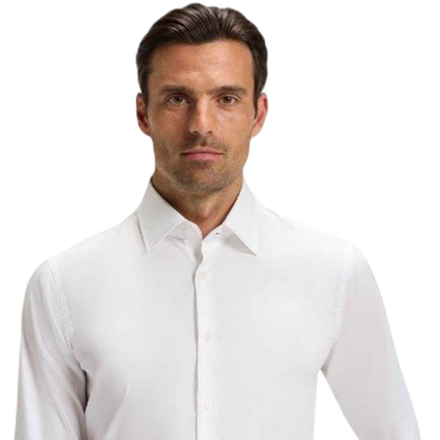 White - Side - Boss Mens Joe Point Collar Shirt