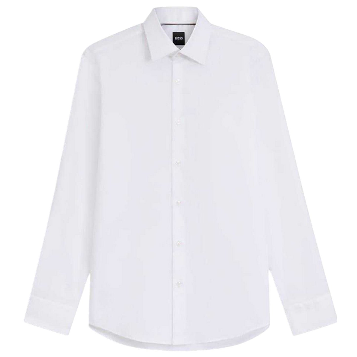 White - Front - Boss Mens Joe Point Collar Shirt