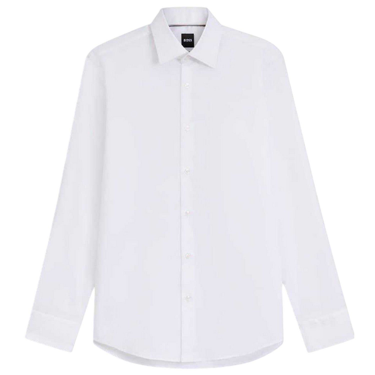 White - Front - Boss Mens Joe Point Collar Shirt