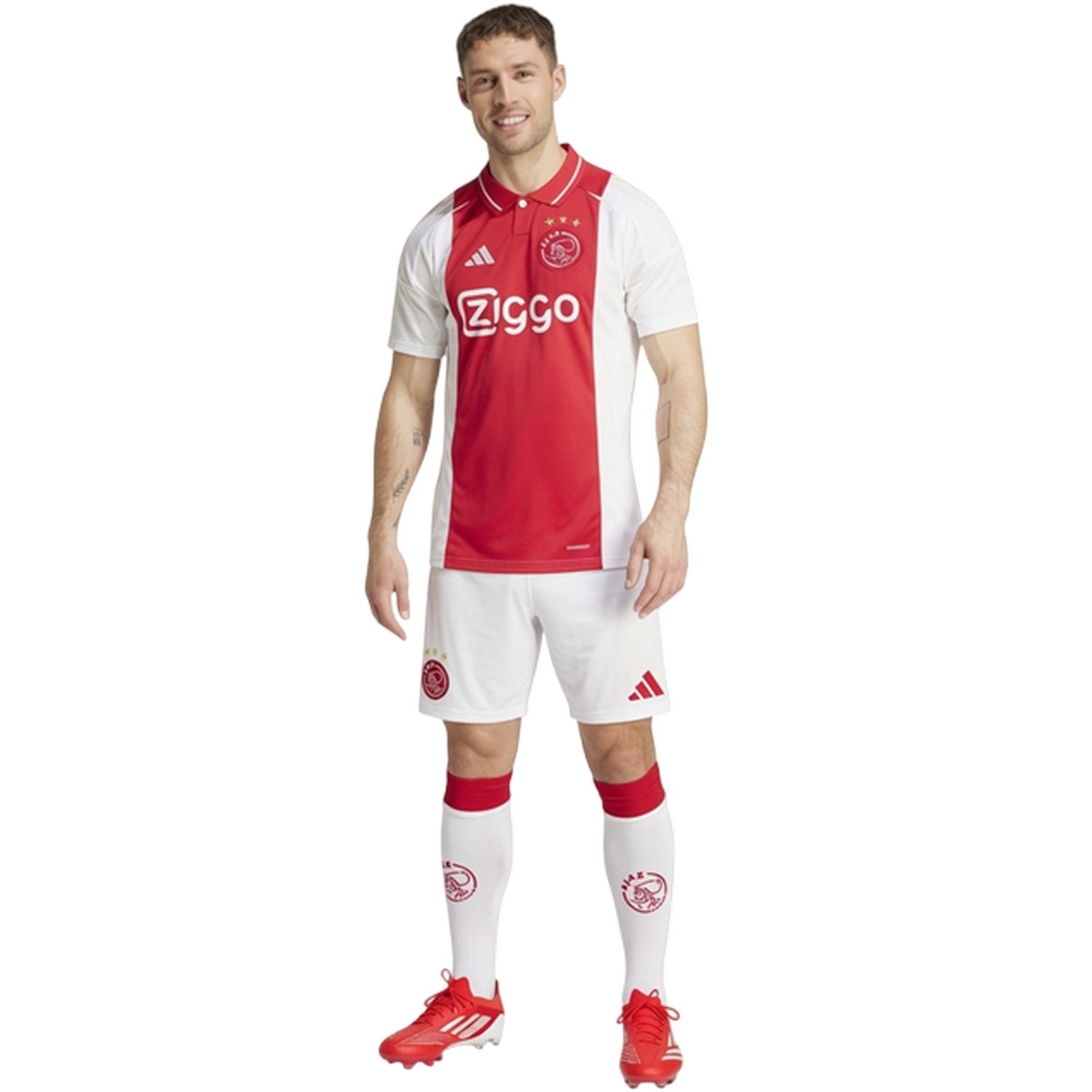 White - Pack Shot - Adidas Mens Ajax Amsterdam Home Shirt