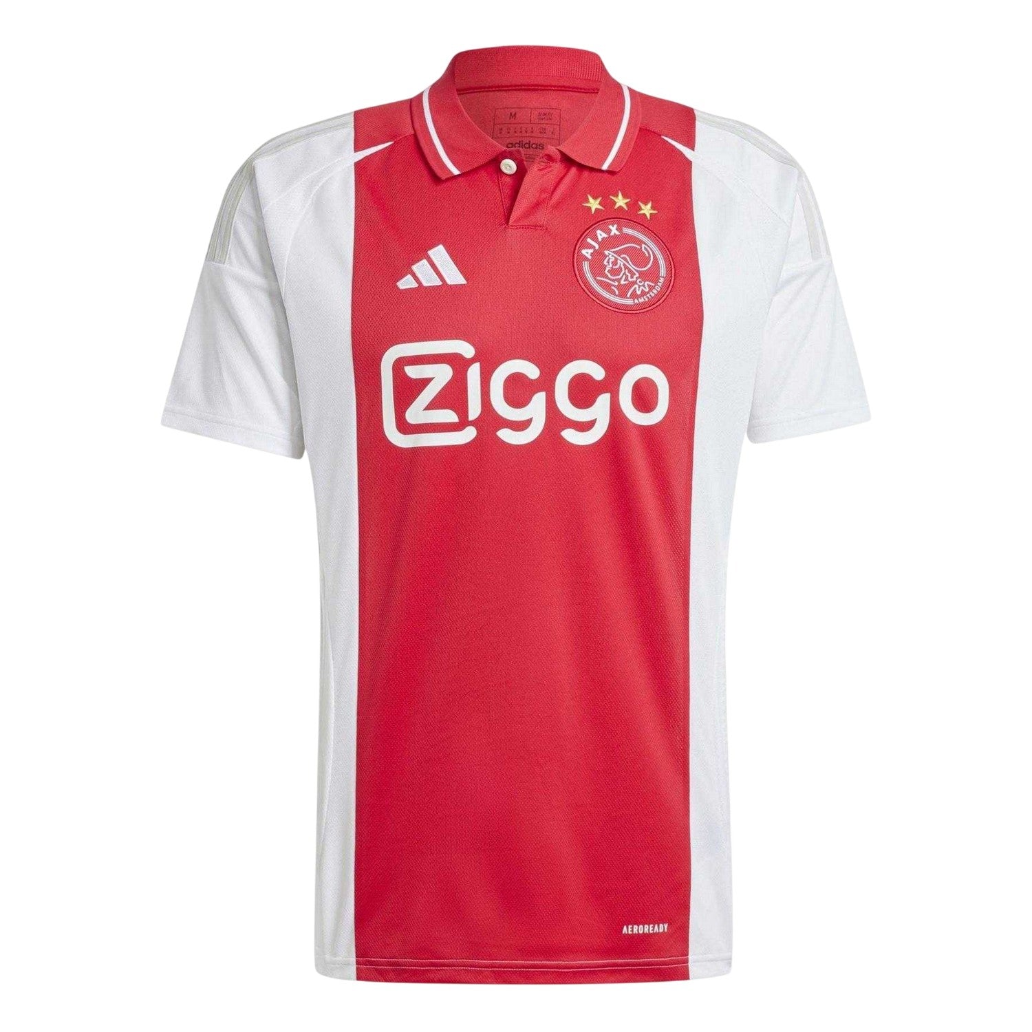 White - Front - Adidas Mens Ajax Amsterdam Home Shirt