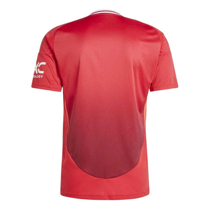Red - Back - Adidas Mens 2024 Manchester United FC Home Shirt