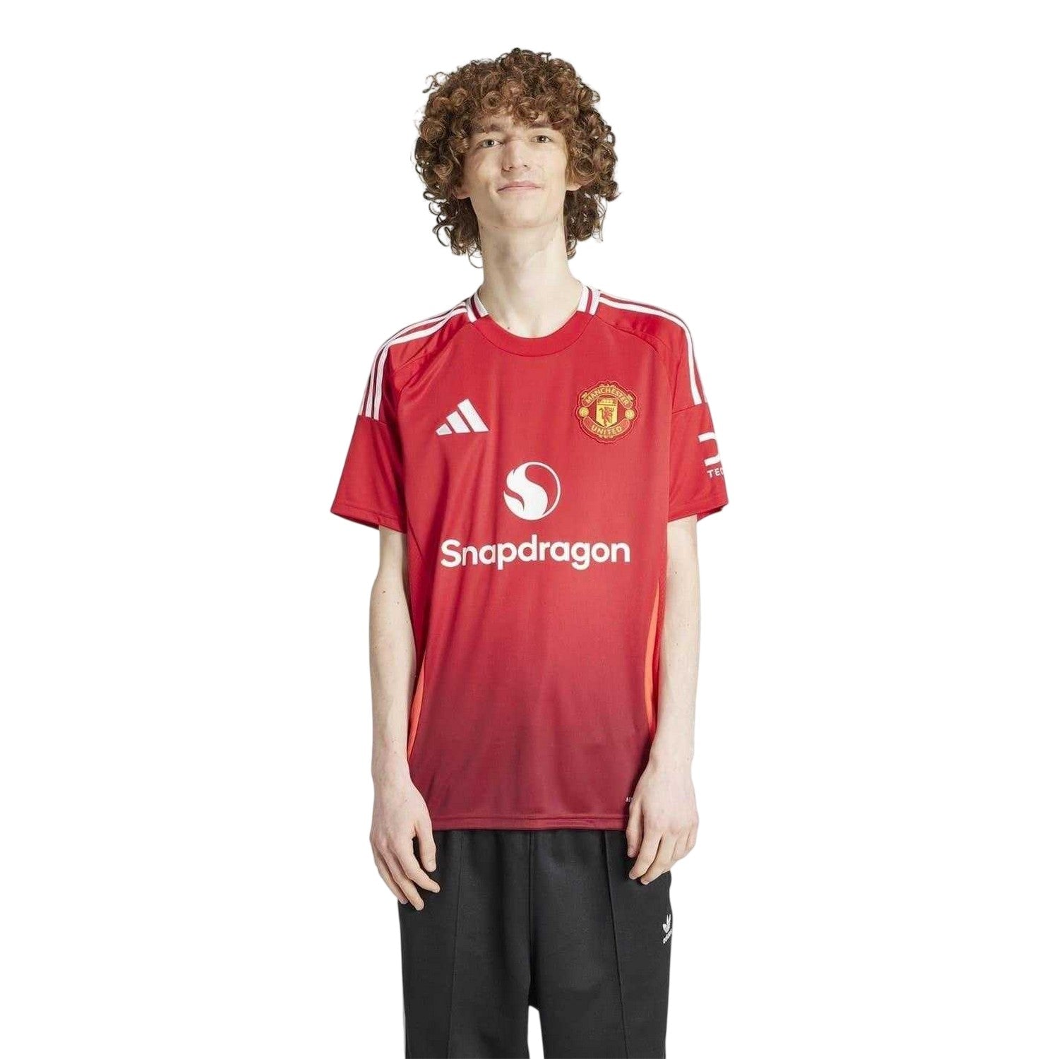 Red - Side - Adidas Mens 2024 Manchester United FC Home Shirt