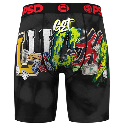 Multicoloured - Back - PSD Mens Get Lucky Graffiti Boxer Briefs