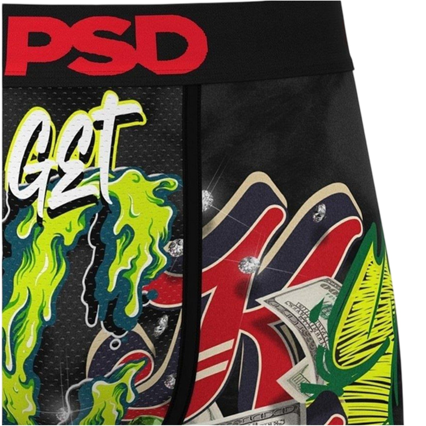 Multicoloured - Side - PSD Mens Get Lucky Graffiti Boxer Briefs