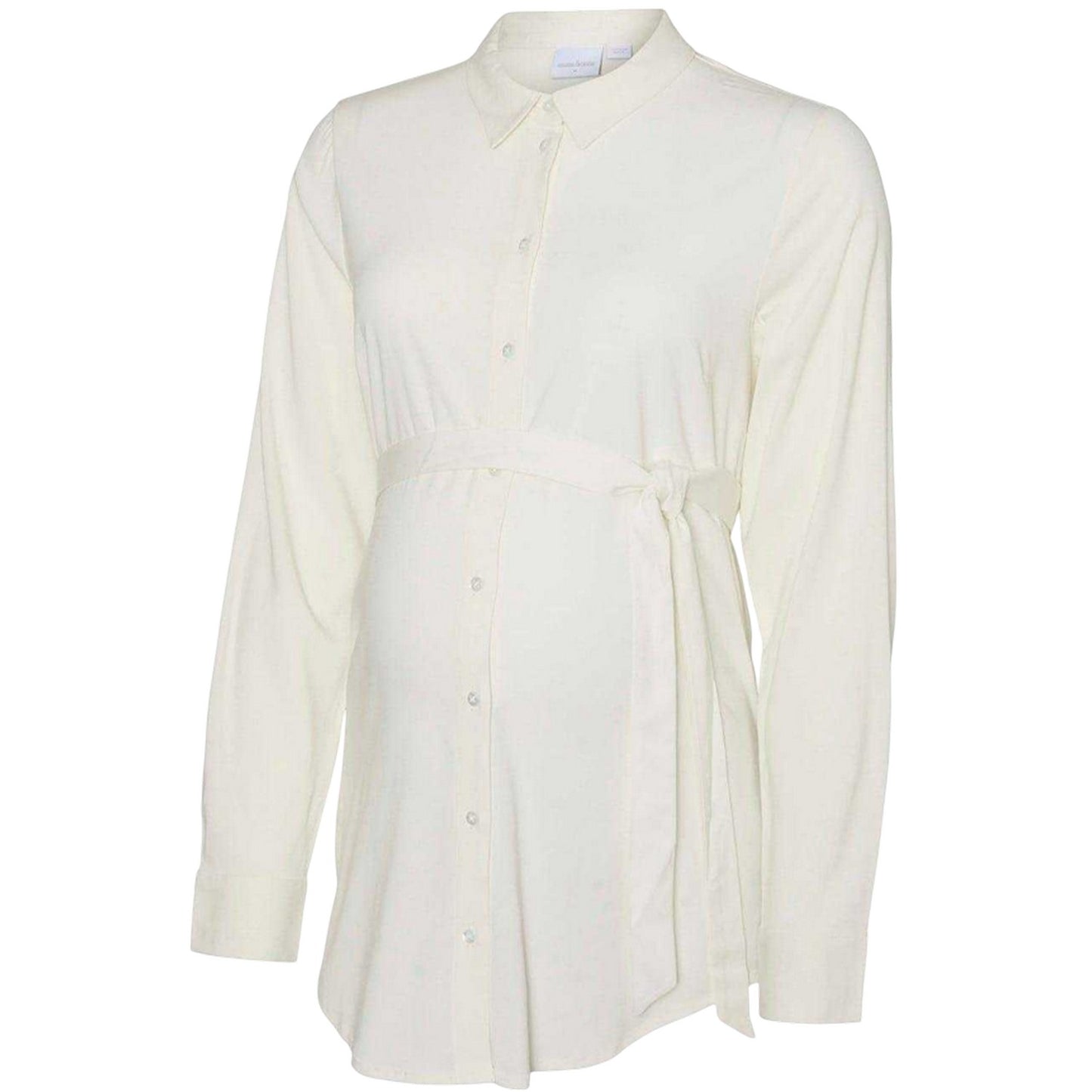 Bright White - Front - Mamalicious Womens-Ladies Mlelva Maternity Long-Sleeved Shirt