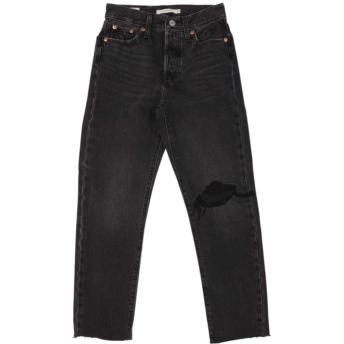 Black - Front - Levis Womens-Ladies Wedgie Straight Leg Jeans
