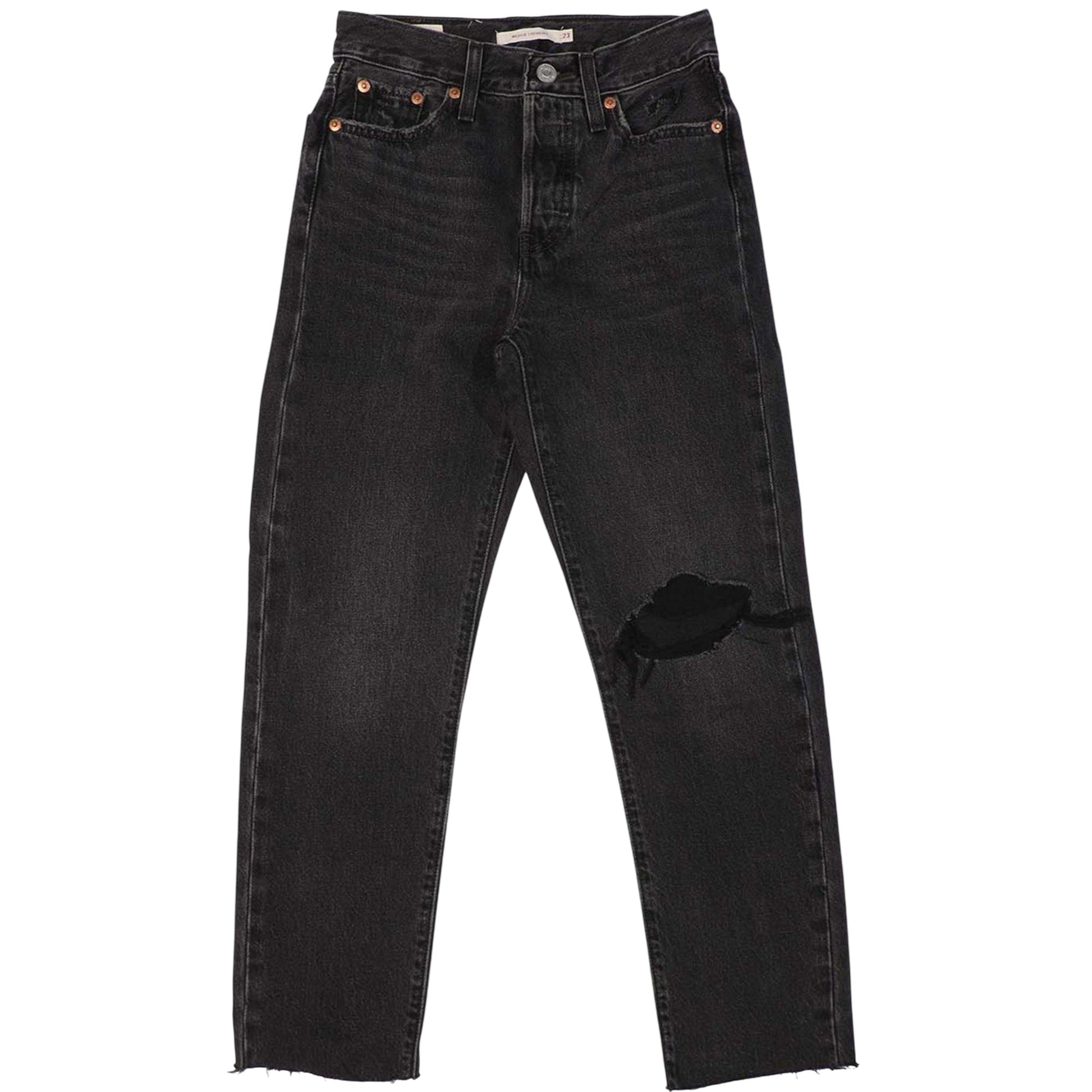 Black - Front - Levis Womens-Ladies Wedgie Straight Leg Jeans