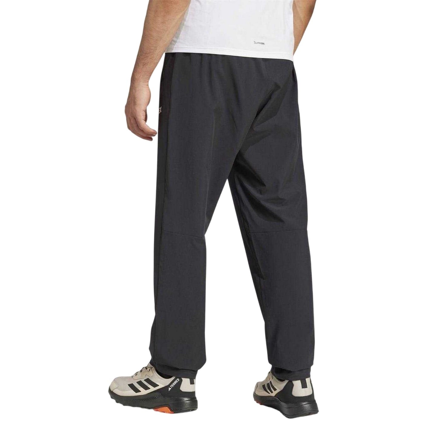 Black - Back - Adidas Mens Essentials Stretch Jogging Bottoms