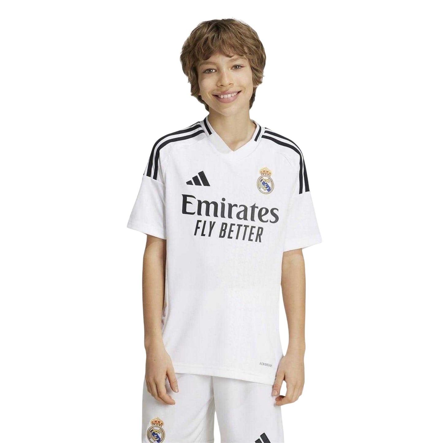 White - Side - Real Madrid CF Childrens-Kids 2024 Home Shirt