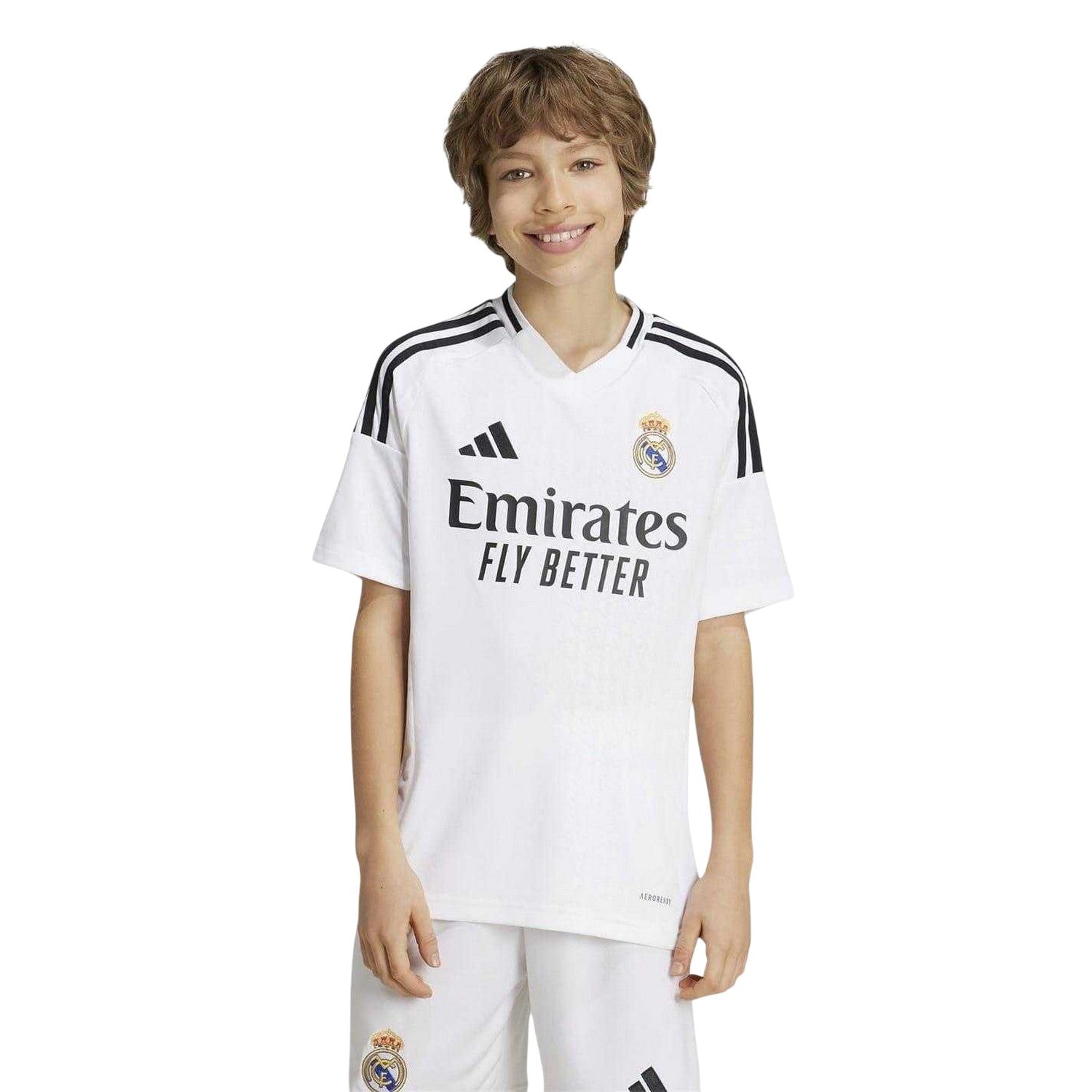 White - Side - Real Madrid CF Childrens-Kids 2024 Home Shirt
