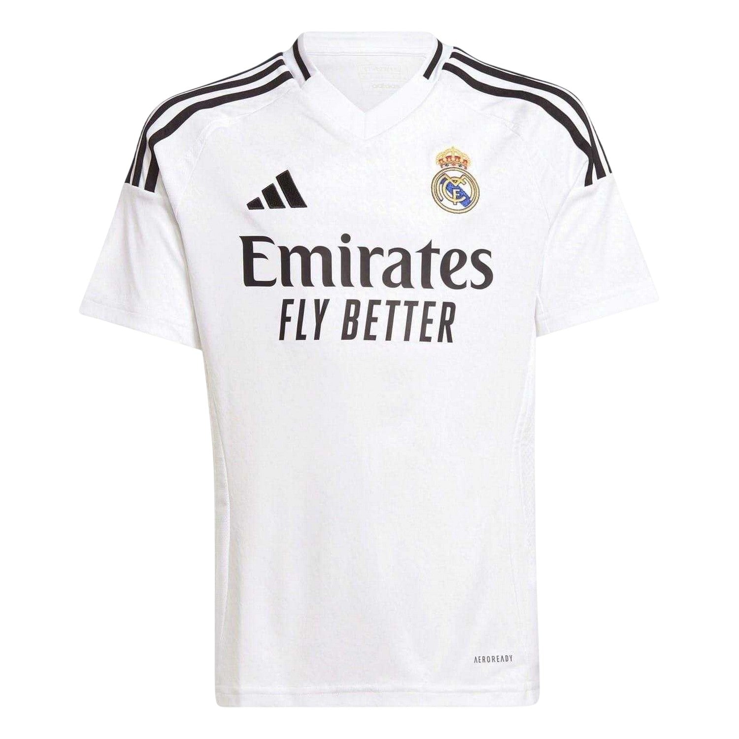White - Front - Real Madrid CF Childrens-Kids 2024 Home Shirt