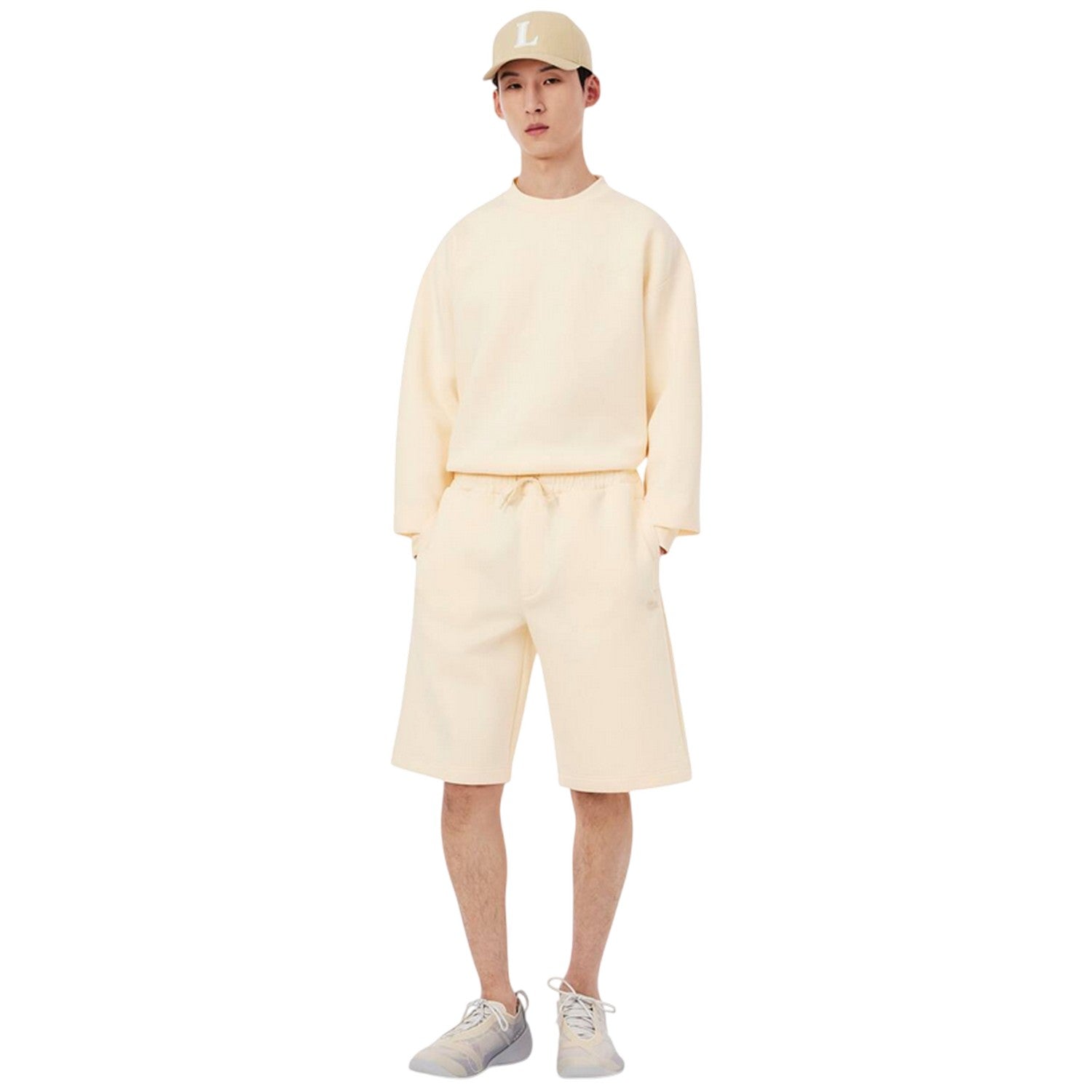 Beige - Pack Shot - Lacoste Mens Paris Shorts