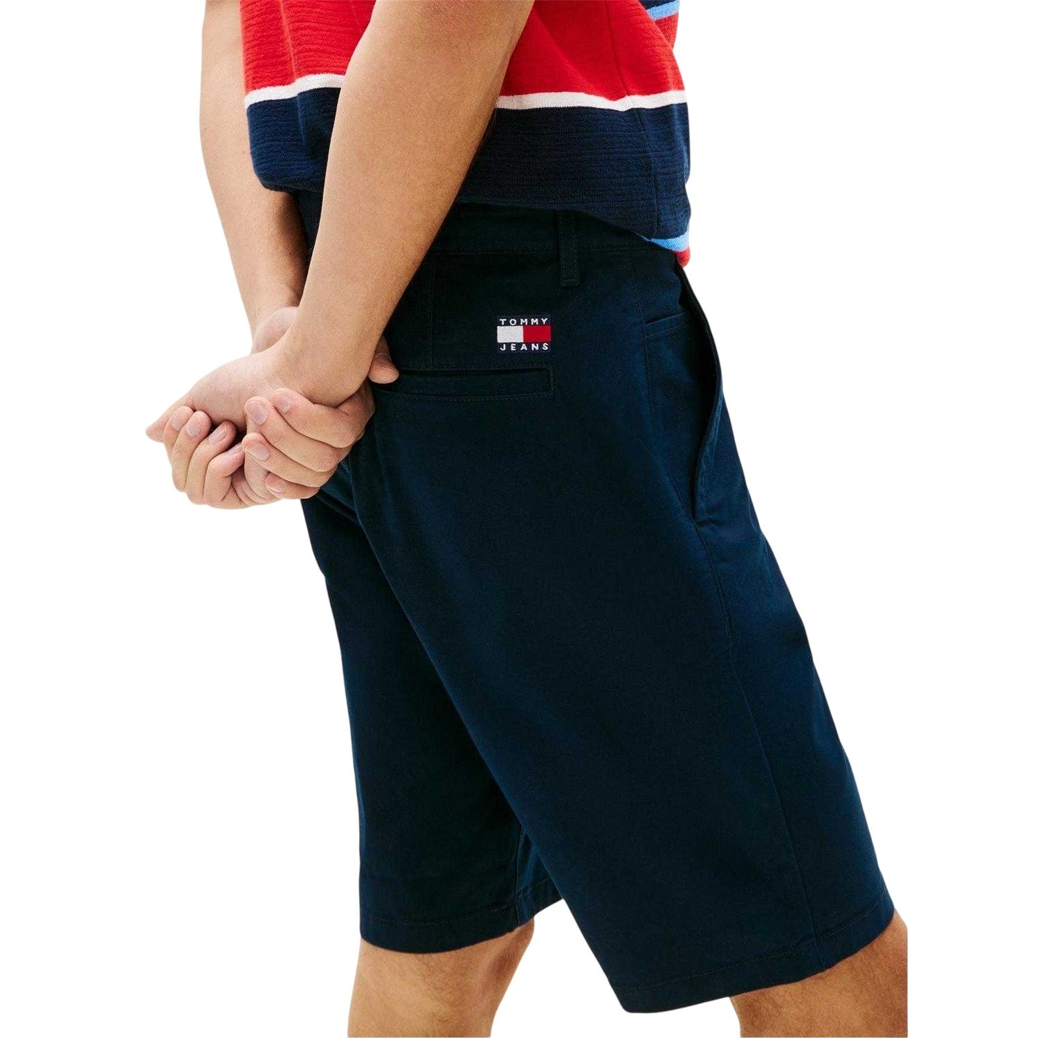 Dark Navy - Side - Tommy Jeans Mens Scanton Tailored Chino Shorts