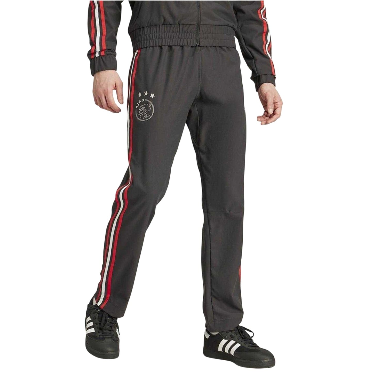 Black-Red-White - Lifestyle - Adidas Mens Ajax Amsterdam Tracksuit Bottoms