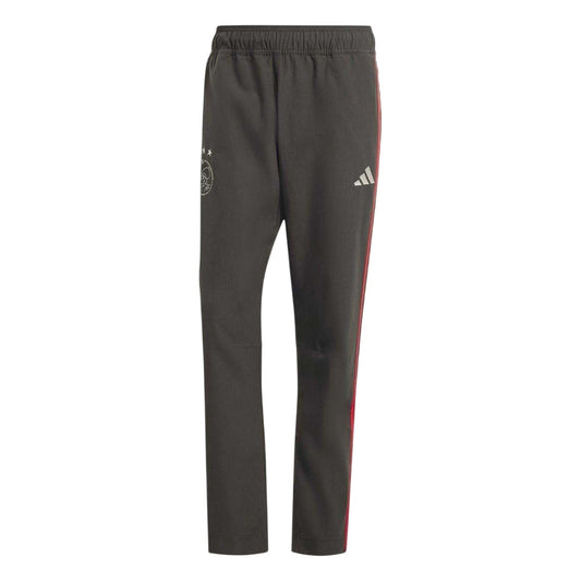 Black-Red-White - Front - Adidas Mens Ajax Amsterdam Tracksuit Bottoms