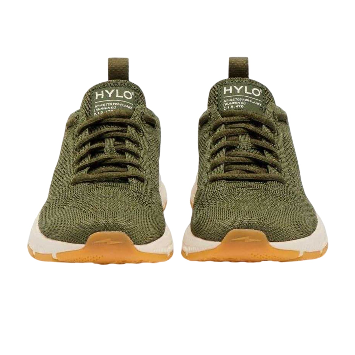 Khaki Green - Side - Hylo Athletics Mens At Light Runner Flat Trainers