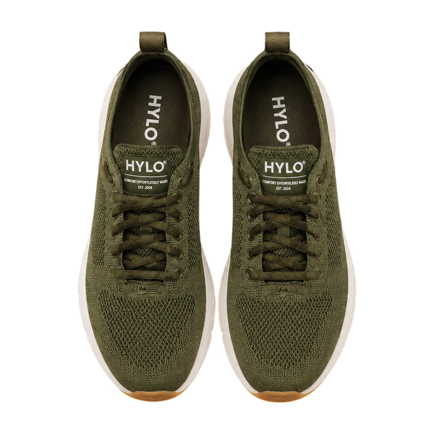 Khaki Green - Lifestyle - Hylo Athletics Mens At Light Runner Flat Trainers