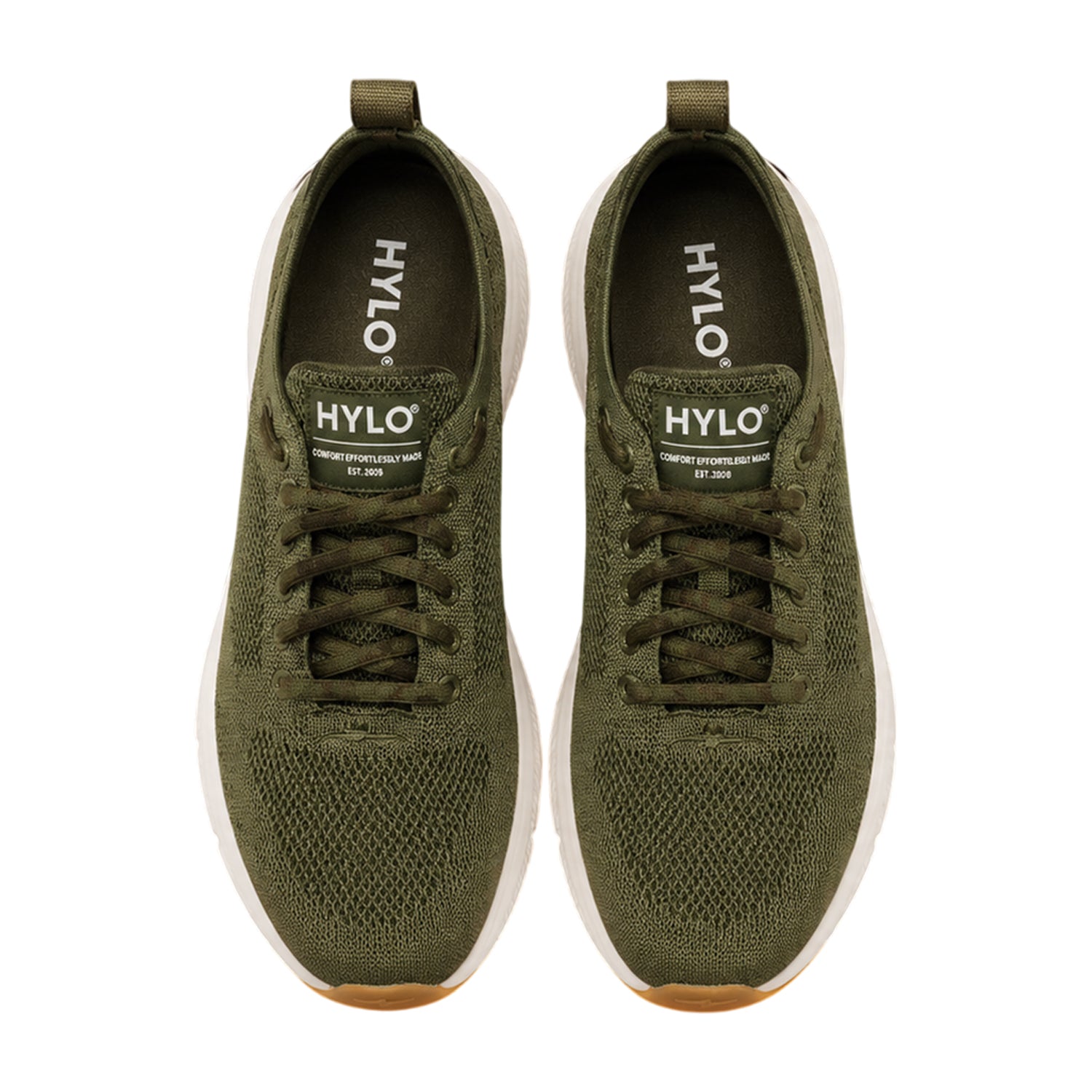 Khaki Green - Lifestyle - Hylo Athletics Mens At Light Runner Flat Trainers