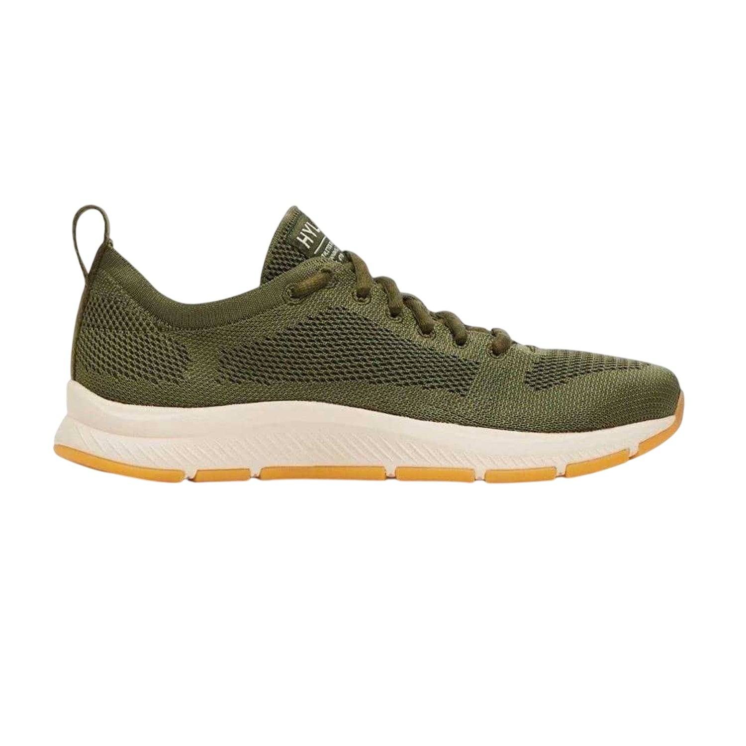 Khaki Green - Front - Hylo Athletics Mens At Light Runner Flat Trainers