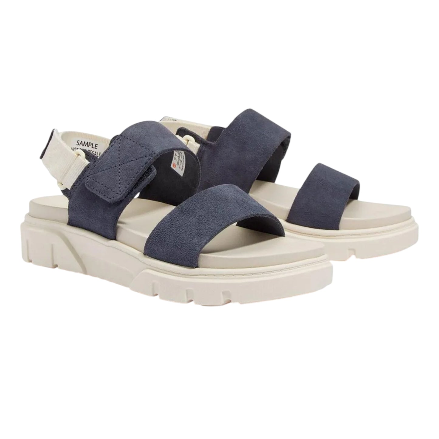 Dark Blue - Close up - Timberland Womens-Ladies Suede Open Toe Slides
