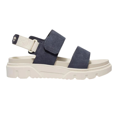Dark Blue - Front - Timberland Womens-Ladies Suede Open Toe Slides