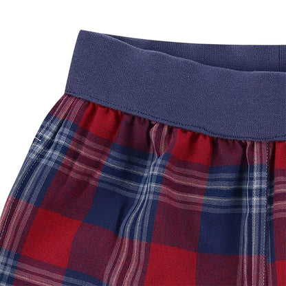 Blue-Red - Lifestyle - Lilly & Sid Childrens-Kids Plaid Reversible Shorts