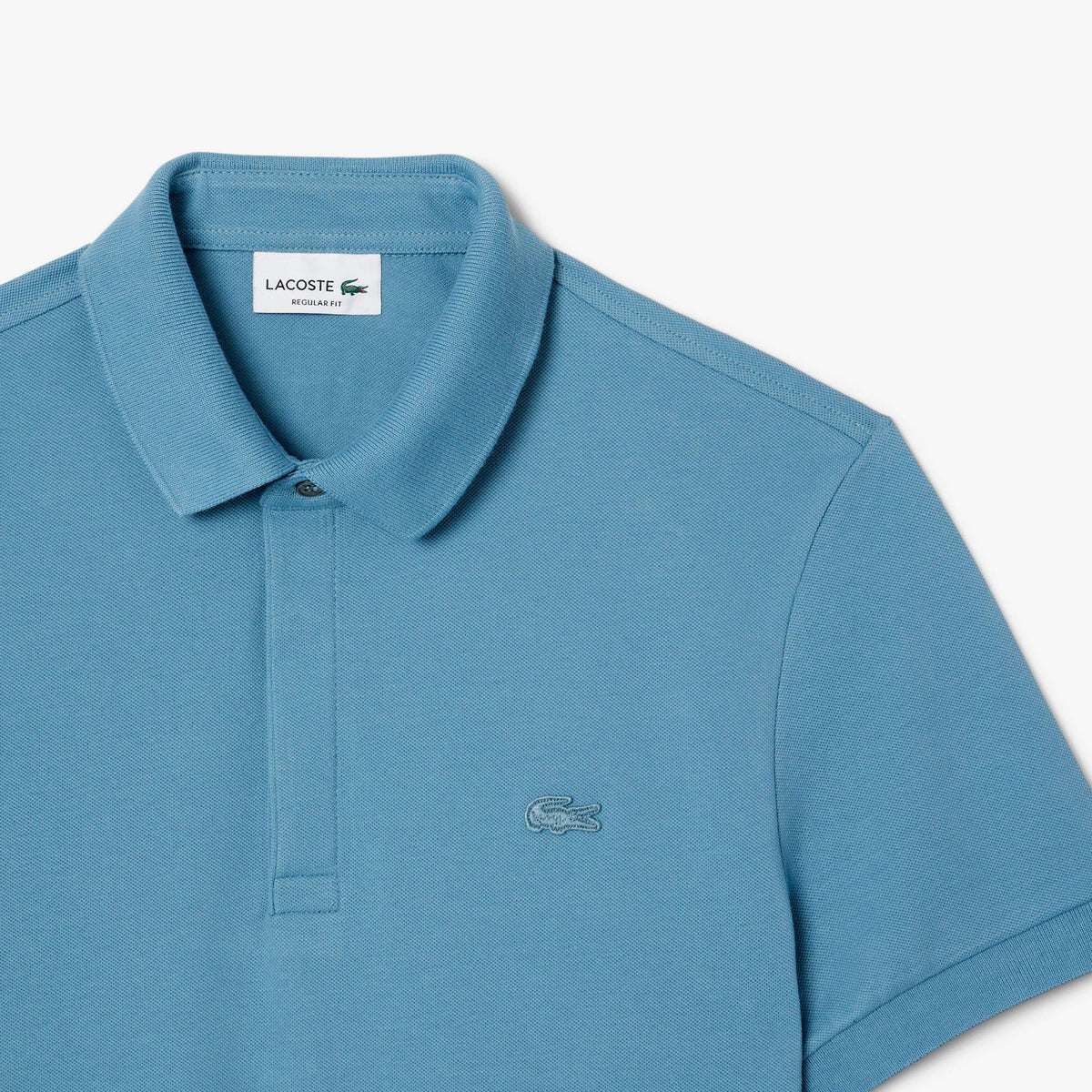 Sky Blue - Pack Shot - Lacoste Mens Paris Piqué Stretch Regular Polo Shirt