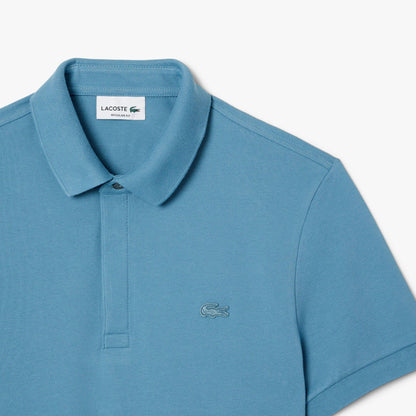 Sky Blue - Pack Shot - Lacoste Mens Paris Piqué Stretch Regular Polo Shirt
