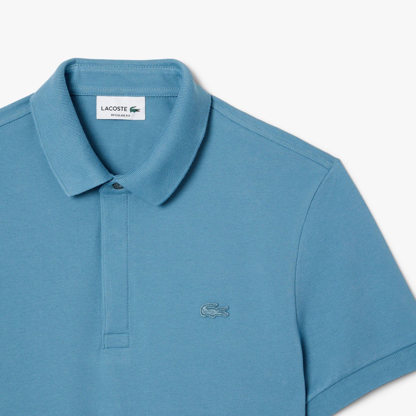 Sky Blue - Pack Shot - Lacoste Mens Paris Piqué Stretch Regular Polo Shirt