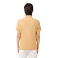 Beige - Back - Lacoste Mens Paris Piqué Stretch Regular Polo Shirt