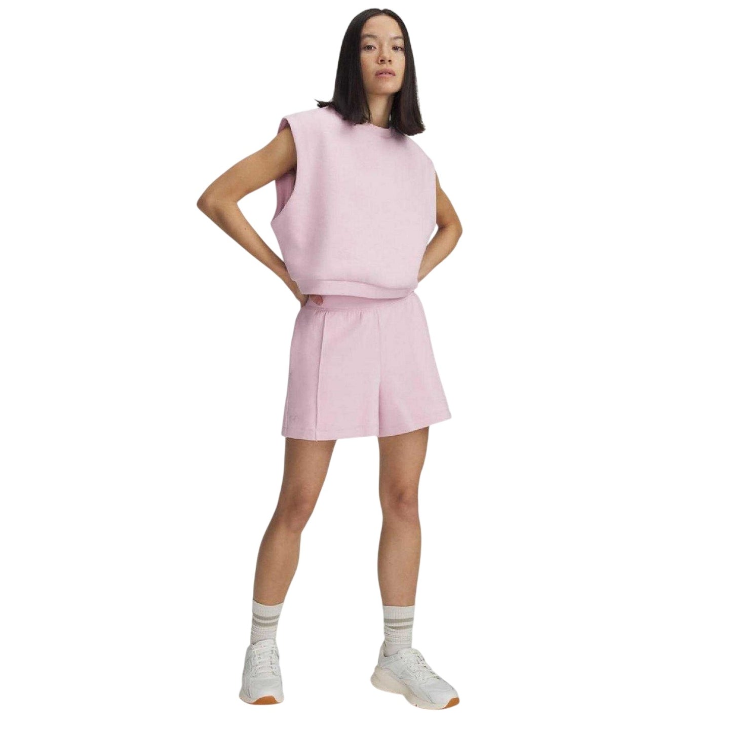 Pink - Lifestyle - Under Armour Womens-Ladies Fleece Shorts