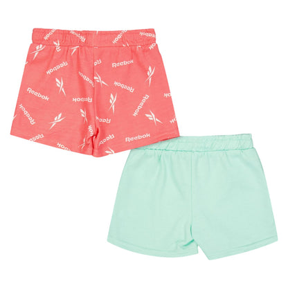 Strawberry - Back - Reebok Childrens-Kids Sweat Shorts (Pack of 2)