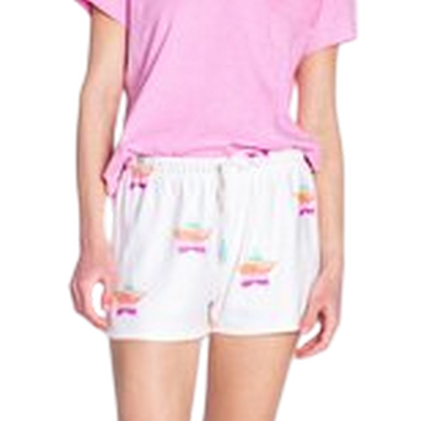 Off White - Side - PJ Salvage Womens-Ladies Stardust French Terry Shorts