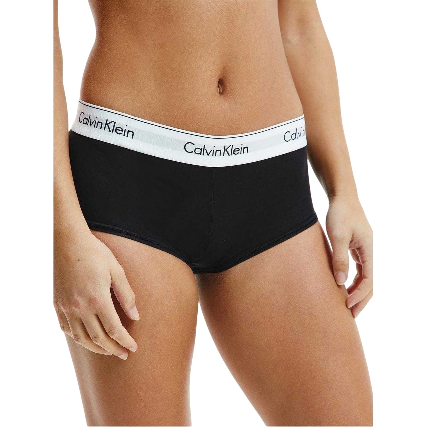 Black - Side - Calvin Klein Womens-Ladies Modern Knicker Shorts