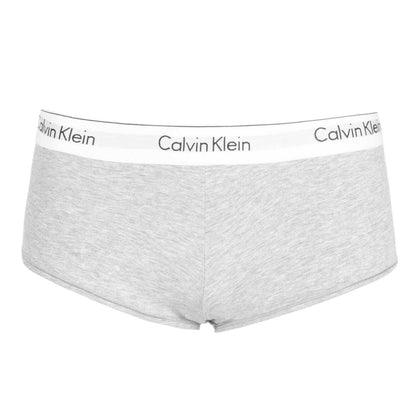 Grey - Front - Calvin Klein Womens-Ladies Modern Knicker Shorts