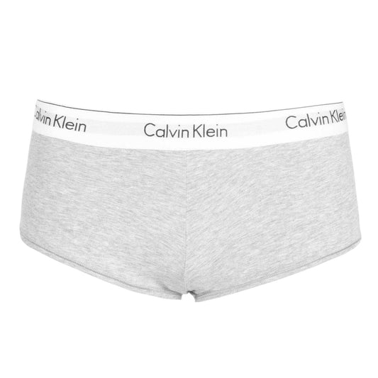 Grey - Front - Calvin Klein Womens-Ladies Modern Knicker Shorts