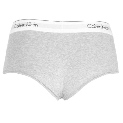 Grey - Back - Calvin Klein Womens-Ladies Modern Knicker Shorts