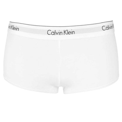 White - Front - Calvin Klein Womens-Ladies Modern Knicker Shorts