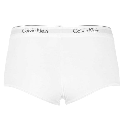 White - Back - Calvin Klein Womens-Ladies Modern Knicker Shorts