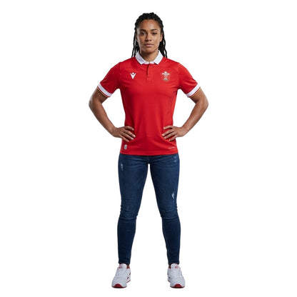 Red-White - Lifestyle - Wales RU Womens-Ladies 2024 Rugby Home Shirt