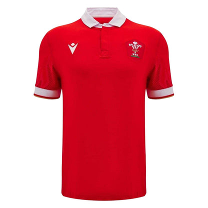 Red-White - Front - Wales RU Womens-Ladies 2024 Rugby Home Shirt