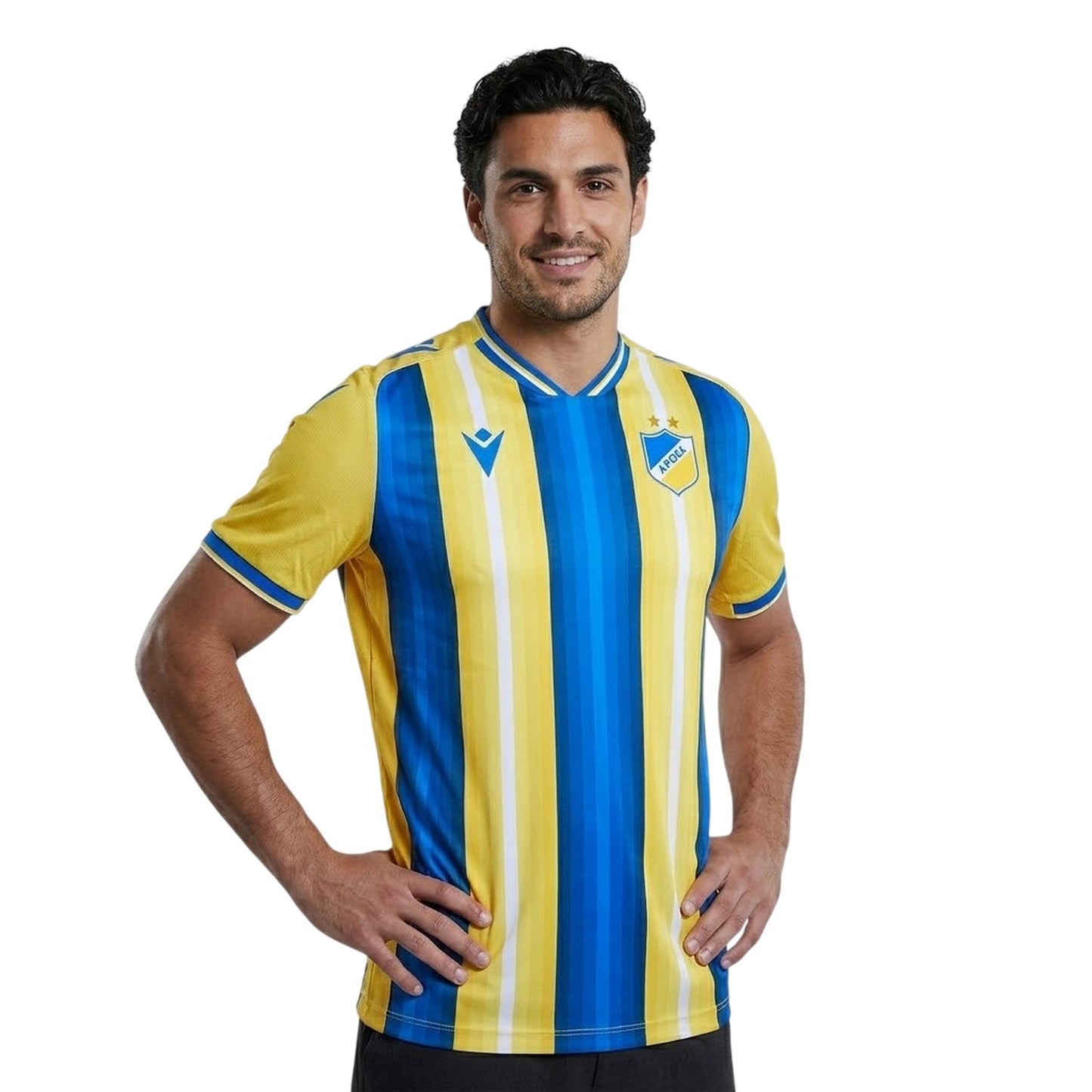 Yellow-Blue - Side - Apoel FC Mens 2023-24 Home Shirt