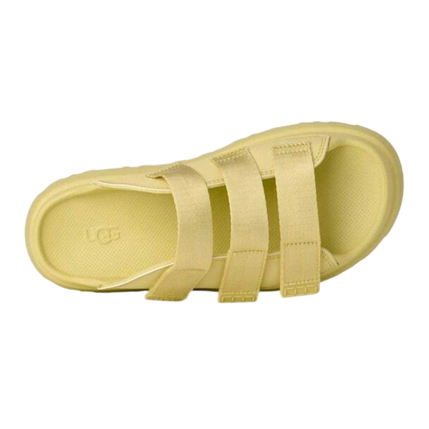 Golden - Back - UGG Womens-Ladies Golden Glow Glide Relaxed Fit Flatform Slides
