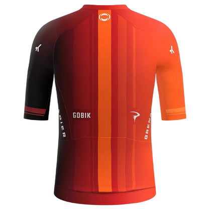 Red - Back - Castore Mens Full Zip Short-Sleeved Cycling Jersey